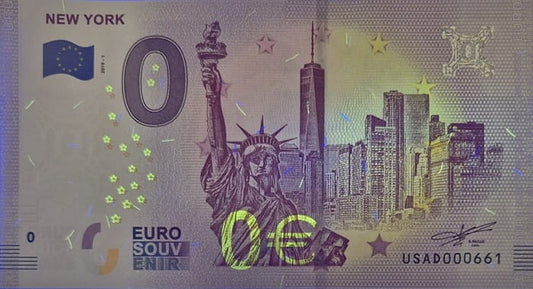 0 euro USA New York 2019