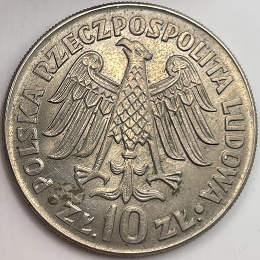 Moneta 10 zł Kazimierz Wielki wklęsły 1964