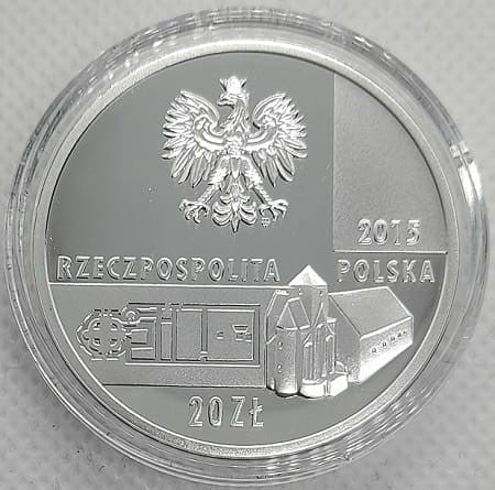 Moneta 20 zł Relikty Budowli na Ostrowie Lednickim 2015 r.