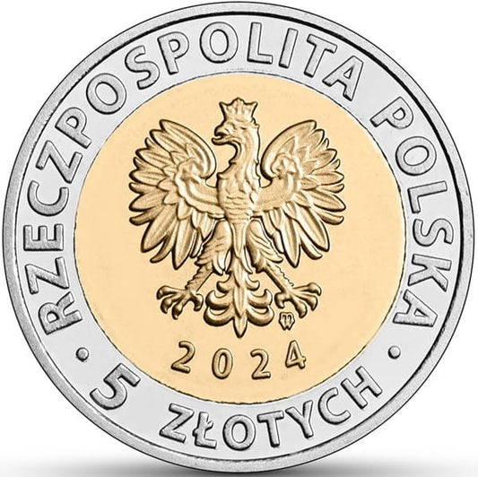 Moneta 5 zł Opactwo Benedyktynów w Tyńcu 2024