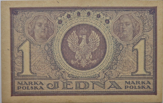 Banknot 1 marka polska V 1919 r.