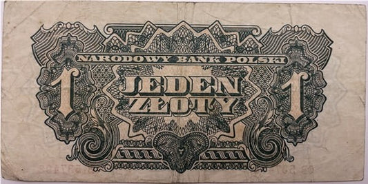 Banknot 1 złoty 1944 r. seria lubelska