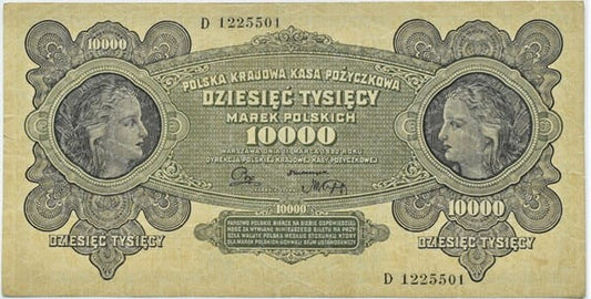 Banknot 10000 marek polskich 1922