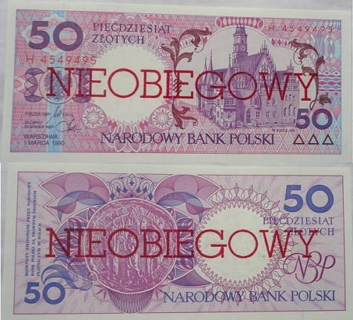 Banknot 50 złotych Wrocław 1990 r. Nieobiegowy