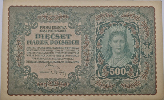 Banknot 500 marek 1919
