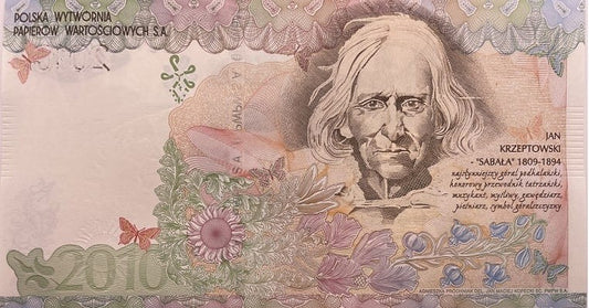 Jan Krzepkowski Sabała PWPW 2010 r. banknot testowy