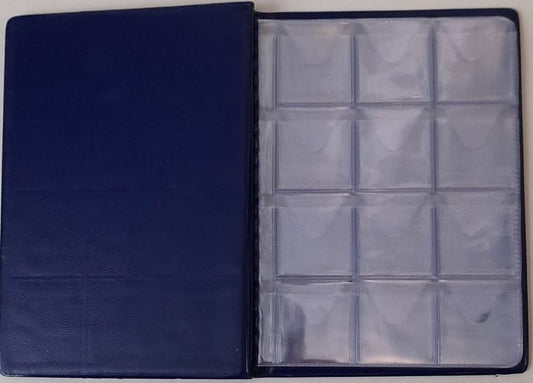 Klaser na monety 96 okienek 33x33 mm niebieski