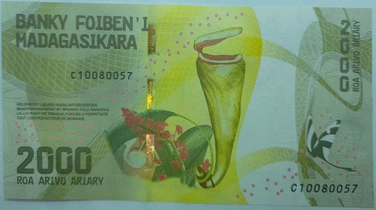 Madagaskar banknot 2000 Ariary 2017 r. UNC