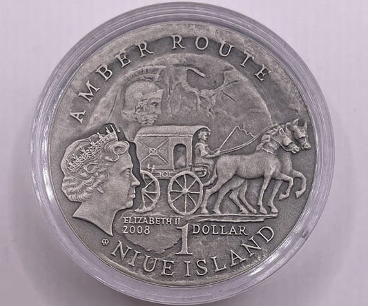 Moneta 1 dolar Szlak bursztynowy Kaliningrad 2008 r.