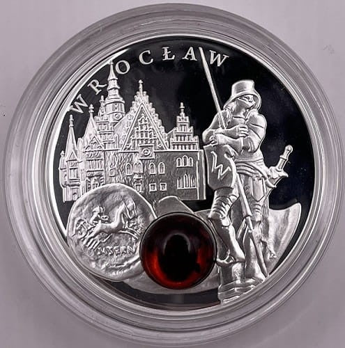 Moneta 1 dolar Szlak bursztynowy Wrocław 2012 r.
