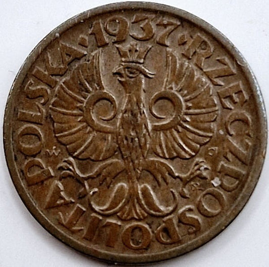 Moneta 1 grosz 1937