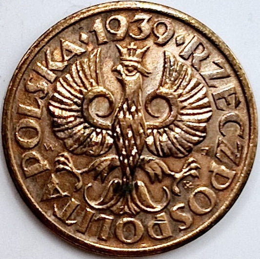 Moneta 1 grosz 1939