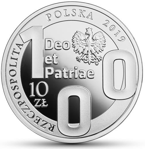Moneta 10 zł 100. rocz. Katolickiego Uniwersytetu Lubelskiego 2019 r.