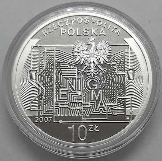 Moneta 10 zł 75 lat złamania szyfru Enigmy - Enigma 2007