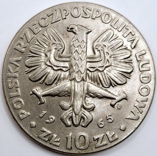 Moneta 10 zł 1965 Warszawska Nike
