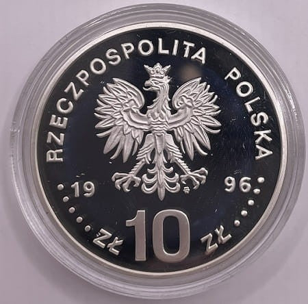 Moneta 10 zł Zygmunt II August popiersie 1996