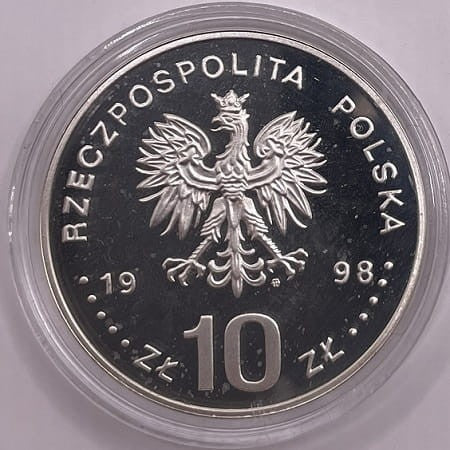 Moneta 10 zł Zygmunt III Waza popiersie 1998