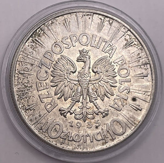 Moneta 10 złotych 1935 Józef Piłsudski stan 2