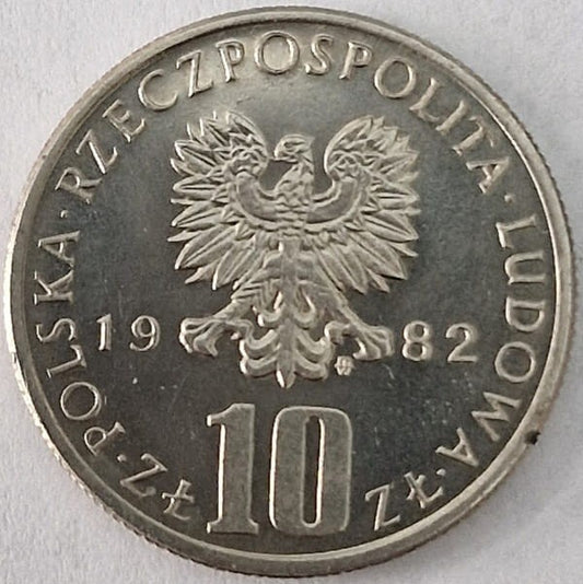 Moneta 10 złotych Bolesław Prus 1982