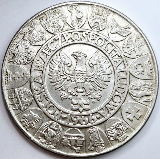 Moneta 100 zł Mieszko i Dąbrówka 1966 r.