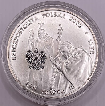 Moneta 10 zł Jan Paweł II pontifex maximus 2002