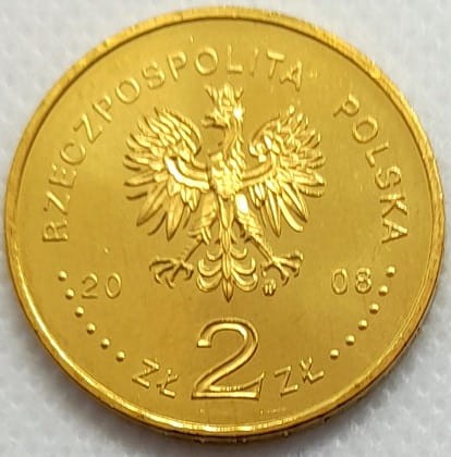 Moneta 2 zł 400 rocznica Polskiego Osadnictwa w Ameryce Płn 2008