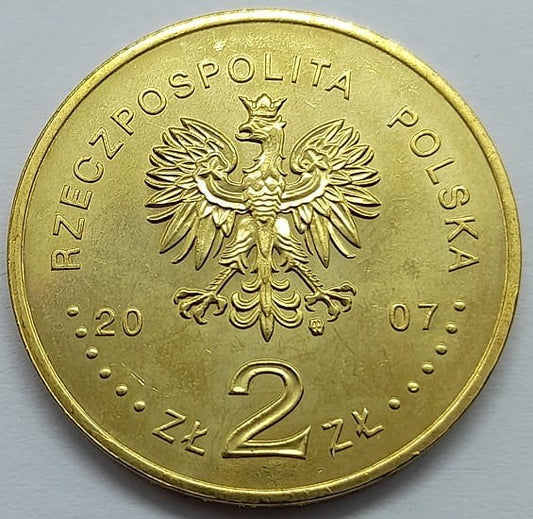 Moneta 2 zł 750-lecie lokacji Krakowa 2007
