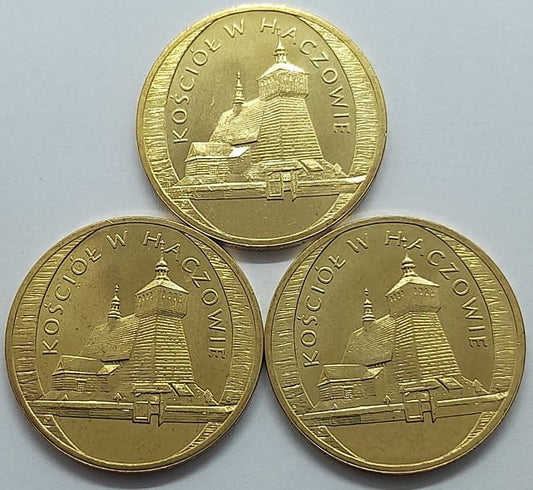 Moneta 2 zł Kościół w Haczowie 2006