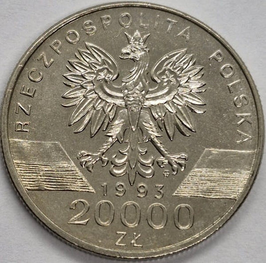 Moneta 20 000 zł Jaskółki 1993