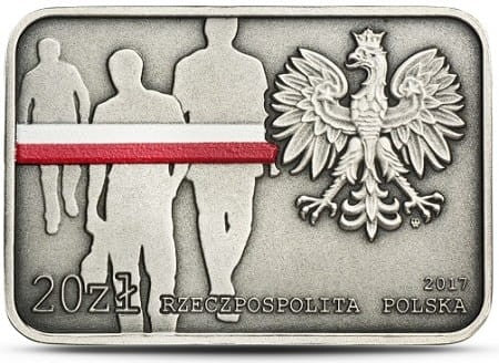 Moneta 20 zł 35. rocz. zrywu antykomunistycznego w Lubinie 2017 r.