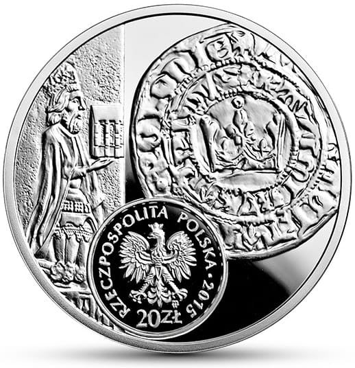 Moneta 20 zł Grosz Kazimierza Wielkiego 2015