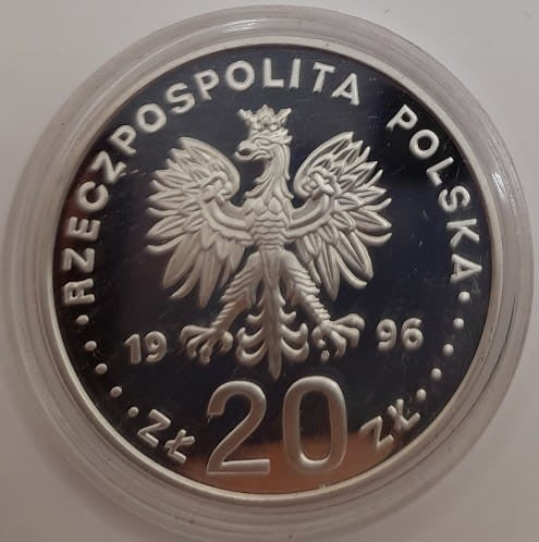 Moneta 20 zł IV wieki stołeczności Warszawy 1996