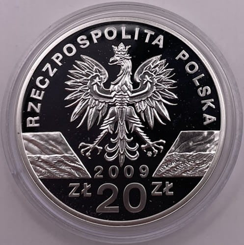 Moneta 20 zł Jaszczurka zielona 2009