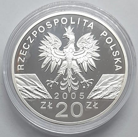 Moneta 20 zł Puchacz 2005