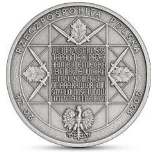 Moneta 20 zł Sowiecka agresja na Polskę 17 IX 1939 2023