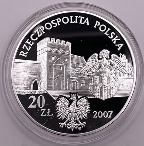 Moneta 20 zł Średniowieczne miasto w Toruniu 2007 r.