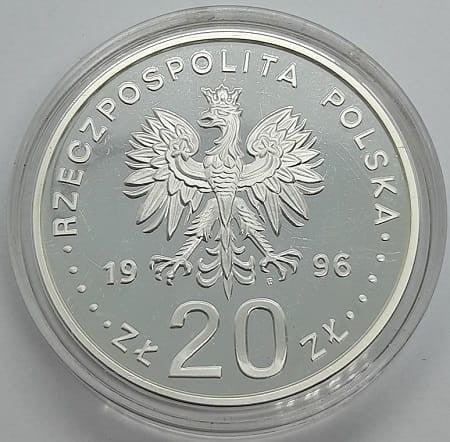 Moneta 20 zł Tysiąclecie miasta Gdańska 1996