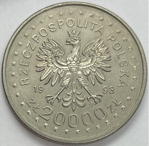 Moneta 20000 zł Zimowe Igrzyska Lillehammer 1993