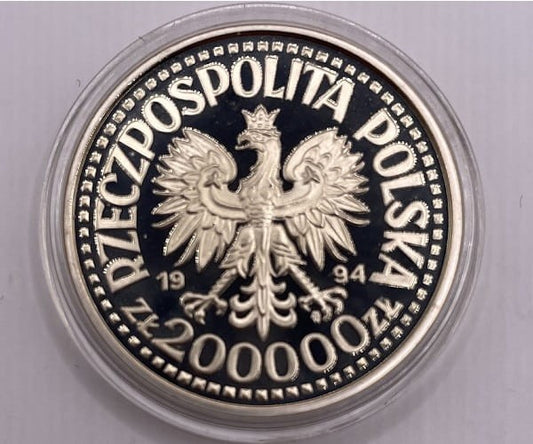 Moneta 200000 zł Zygmunt Stary półpostać 1994 r.