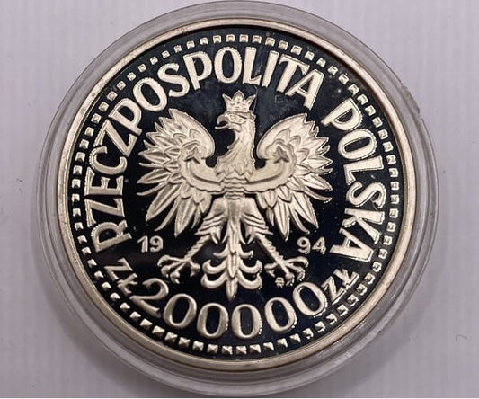 Moneta 200000 zł Zygmunt Stary popiersie 1994