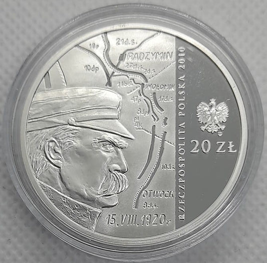 Moneta 20 zł 90 rocznica bitwy Warszawskiej 2010