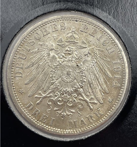 Moneta 3 marki 1914 A Wilhelm II Prusy