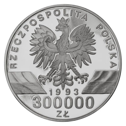 Moneta 300 000 zł Jaskółka 1993