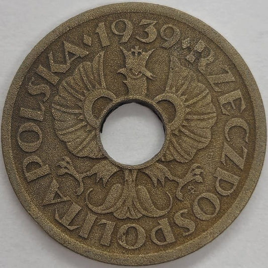 Moneta 5 groszy 1939 cynk
