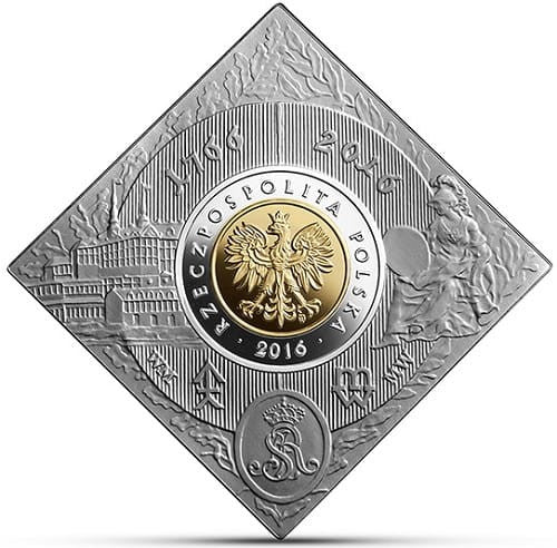 Moneta 5 zł 250 rocznica założenia Mennicy Warszawskiej 2016