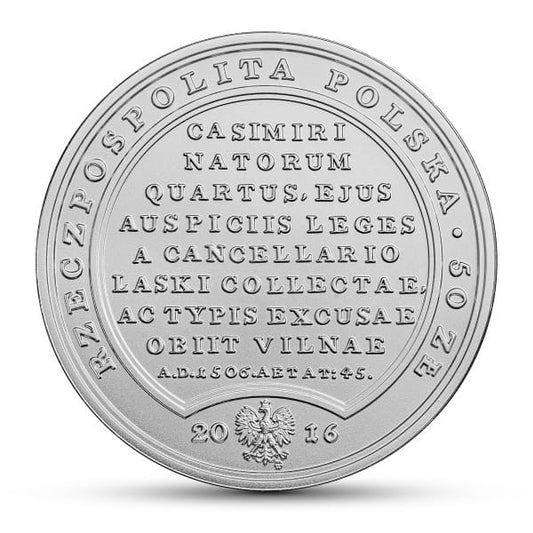 Moneta 50 zł Aleksander Jagiellończyk 2016