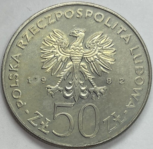 Moneta 50 zł Bolesław Krzywousty 1982 r.