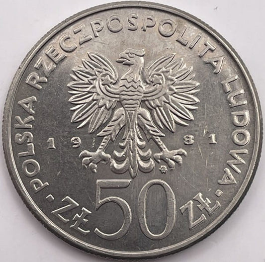 Moneta 50 zł Bolesław Śmiały 1981 r.