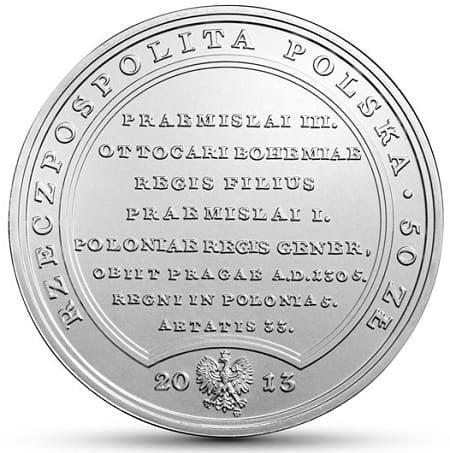 Moneta 50 zł Wacław II Czeski 2013