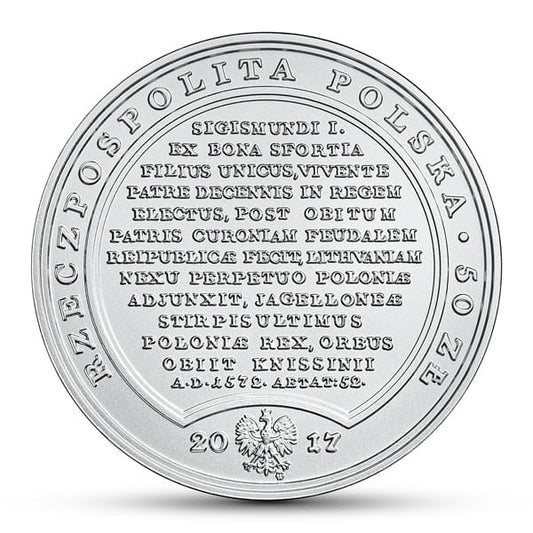Moneta 50 zł Zygmunt August 2017